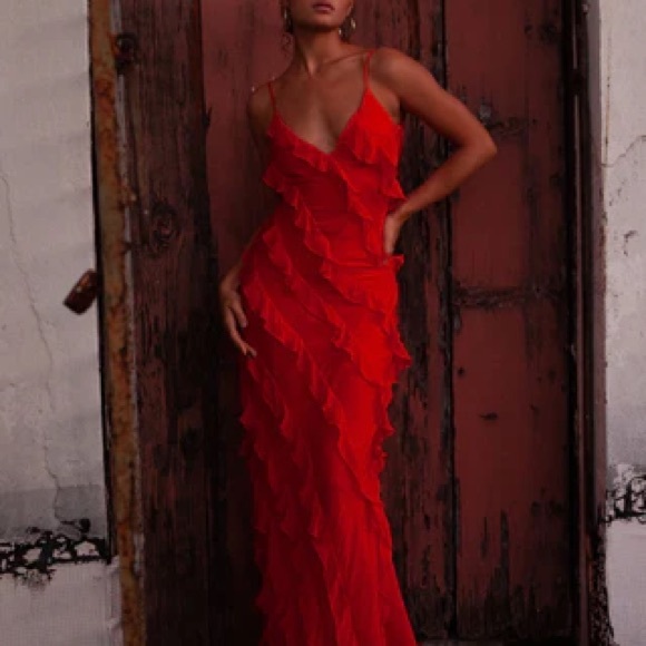 Rat and Boa Cecelia Dress Red - Picture 1 of 4